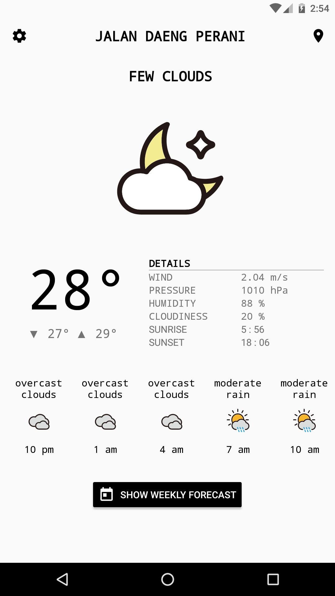 Minimalist Weather