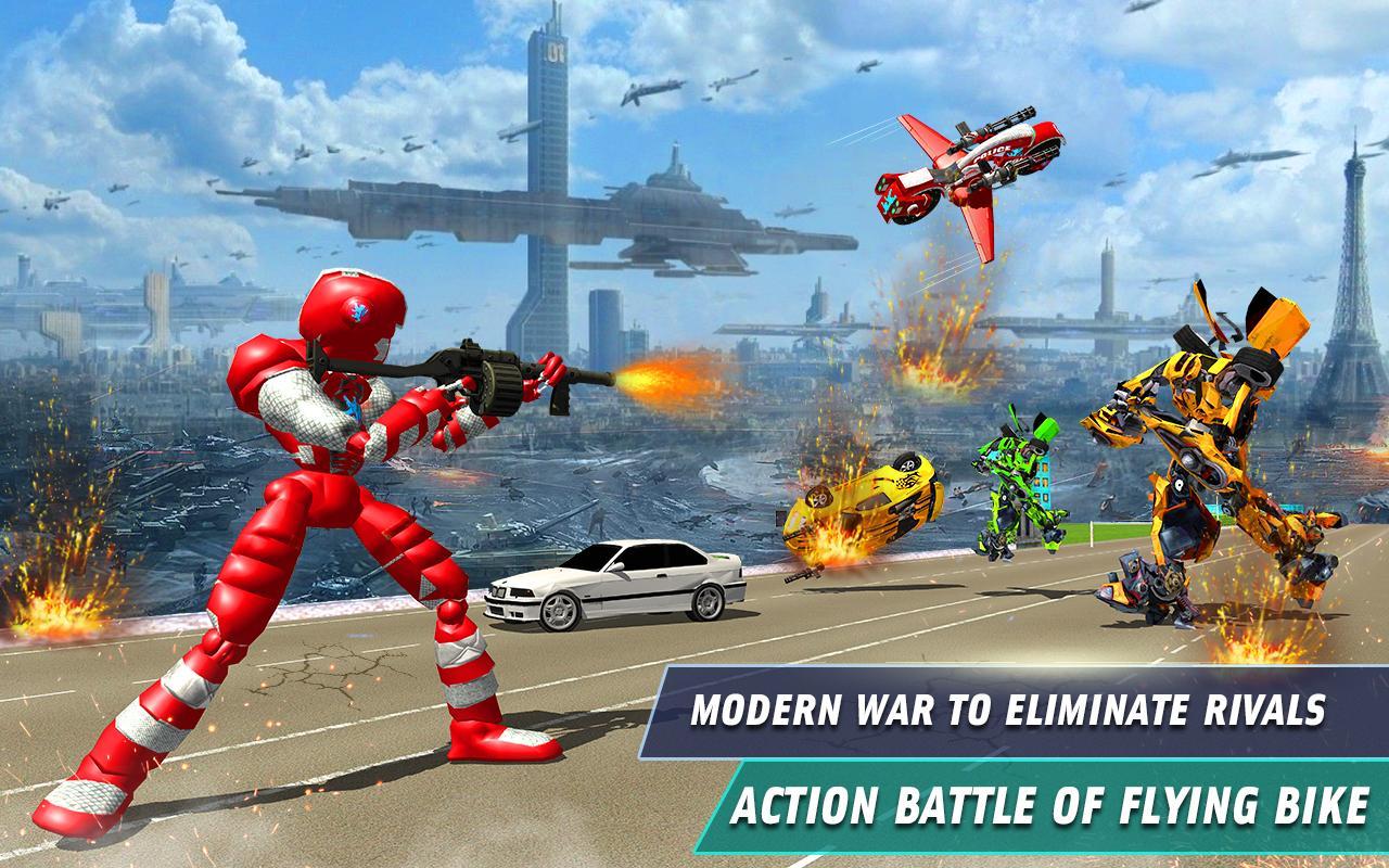 Flying Hero Robot Transform 3D