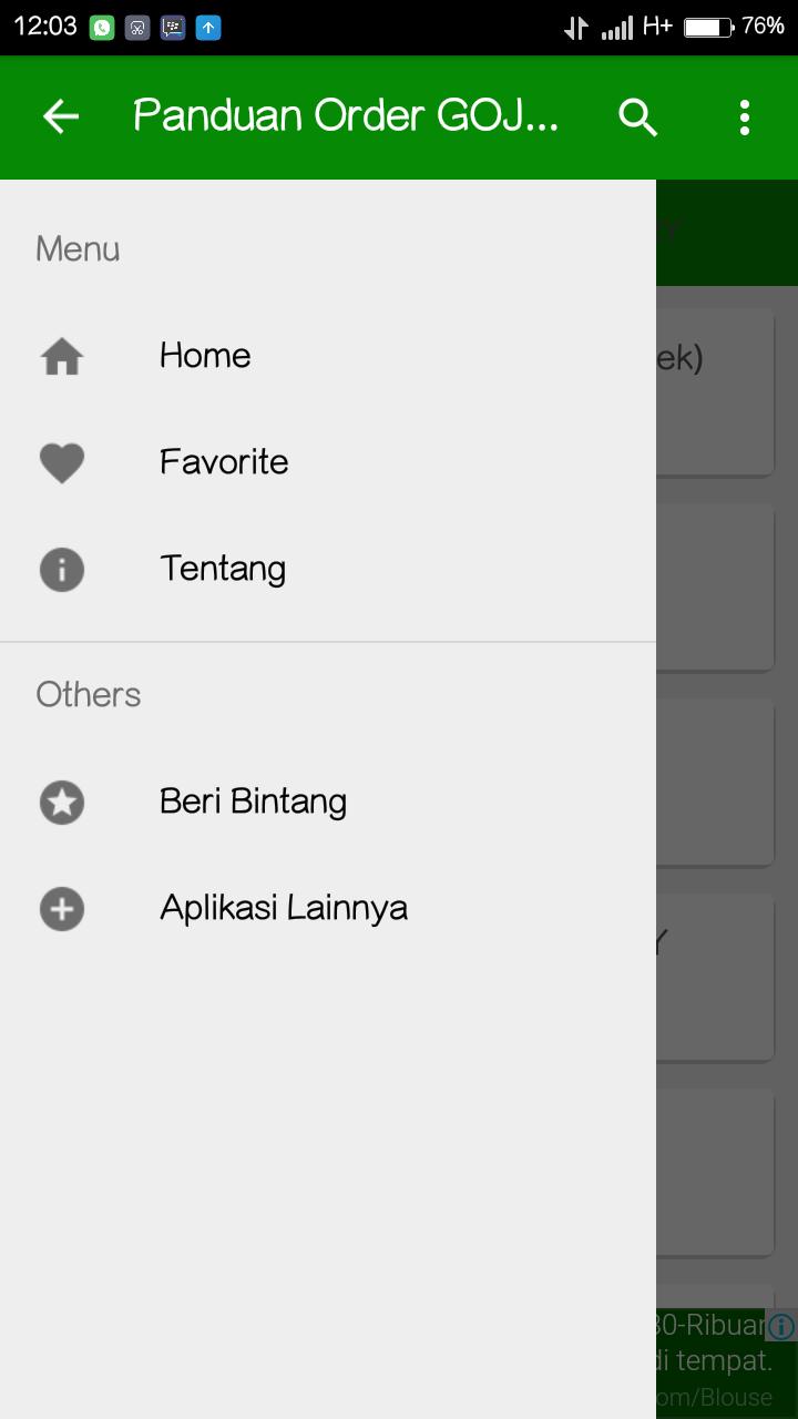 Panduan Order GOJEK