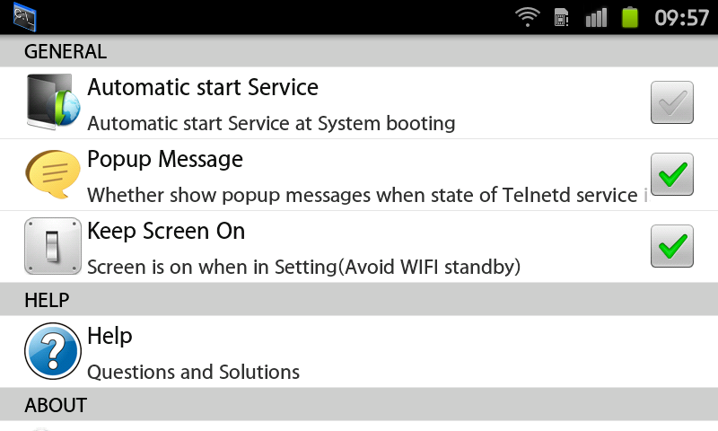 Telnet Server & Network adb