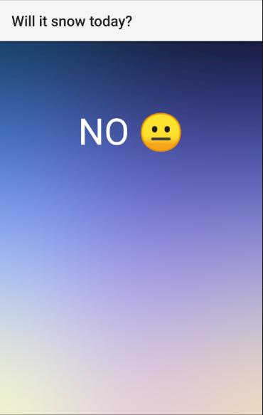Will it snow today?