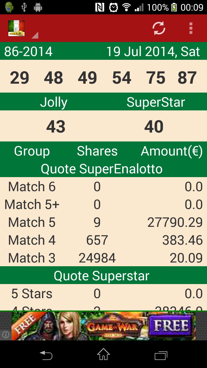 Italian Lotto Result Checker