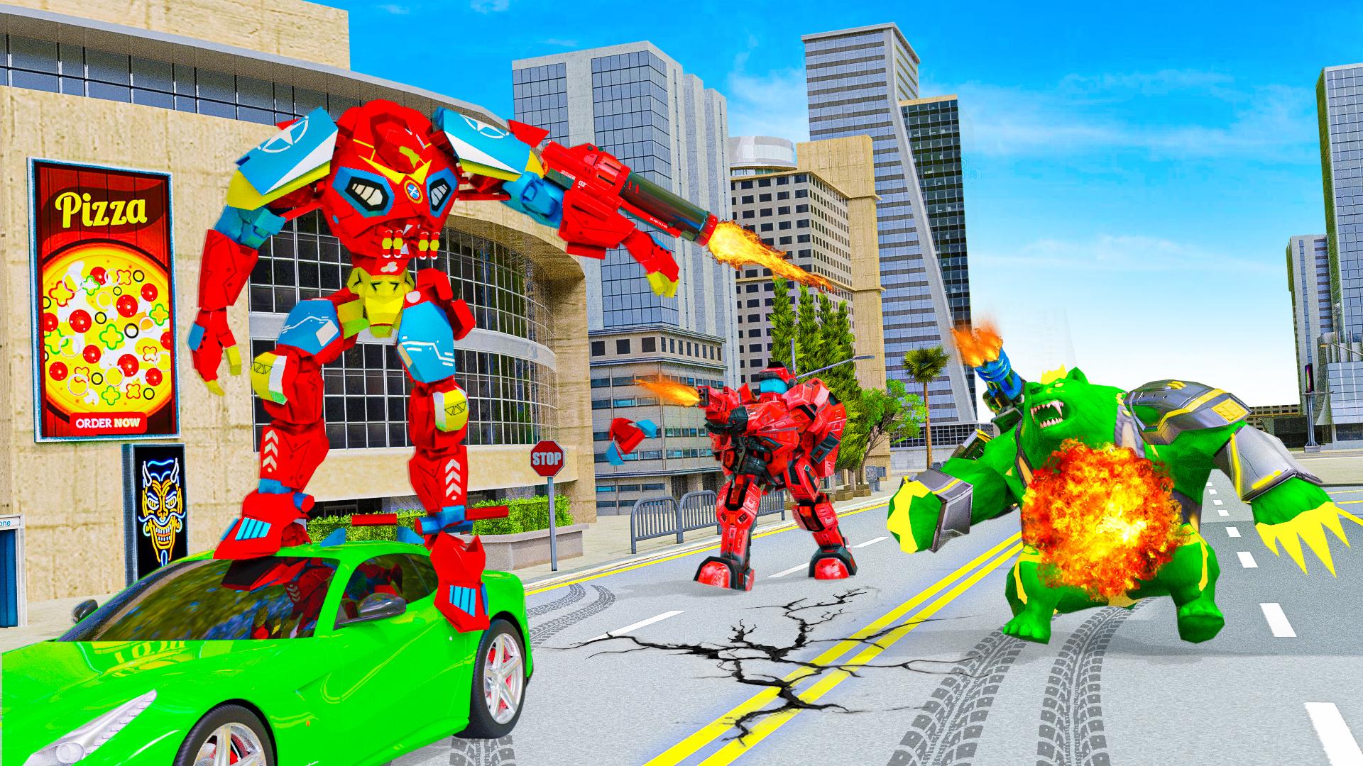 Bear Robot Car Transform Games