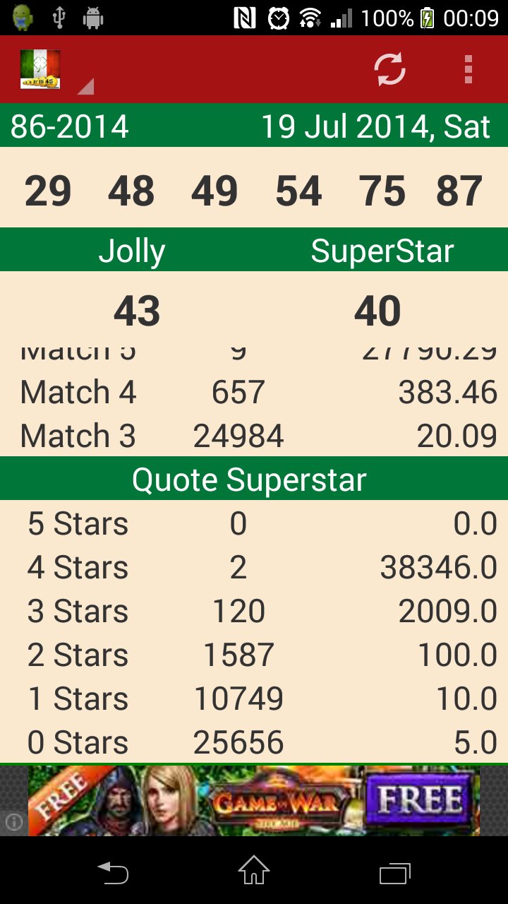 Italian Lotto Result Checker