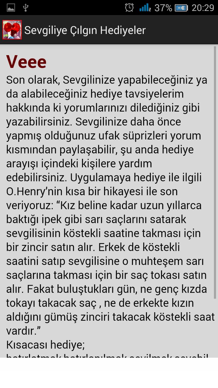 Sevgiliye Hediyeler
