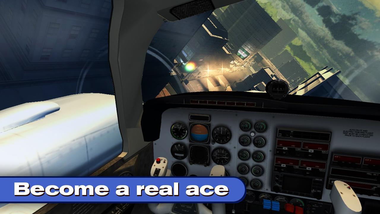 Pilot in Airplane Boeing Sim