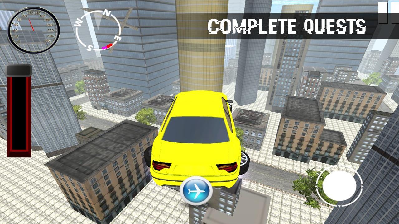 Futuristic Flying Taxi Driving